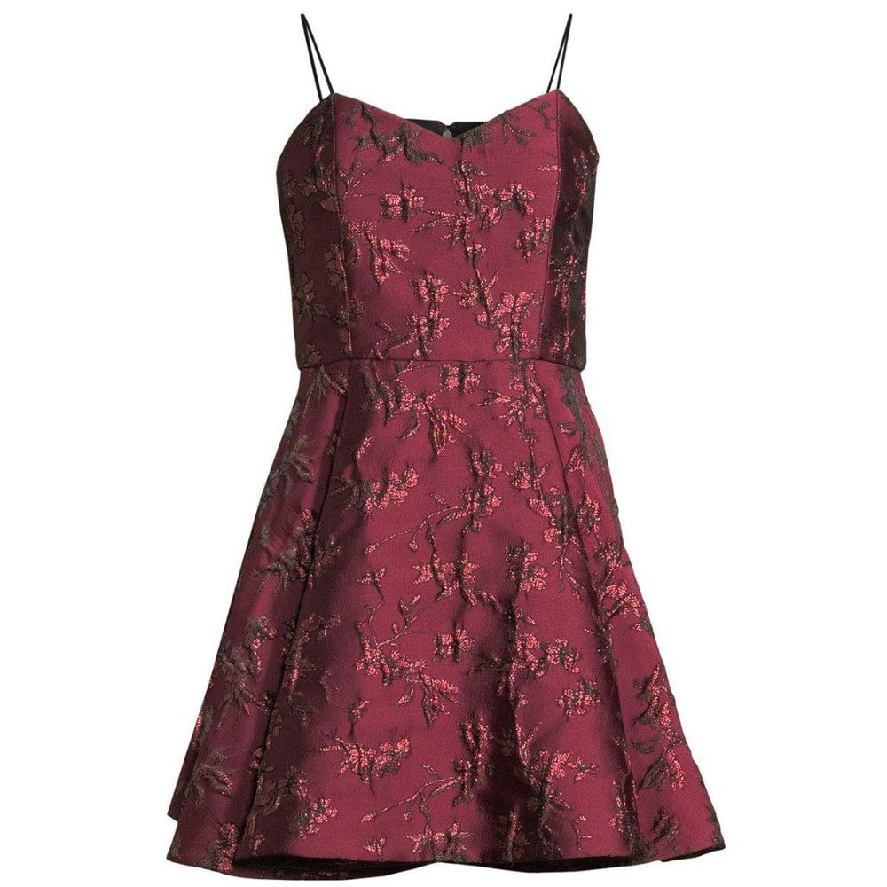 Alice + Olivia nanette deep pleated party dress